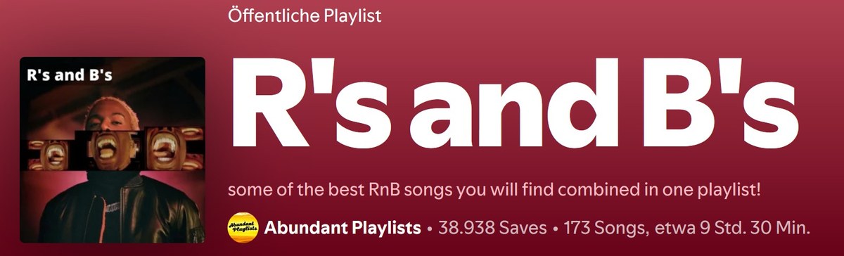 R's and B's Spotify Playlist