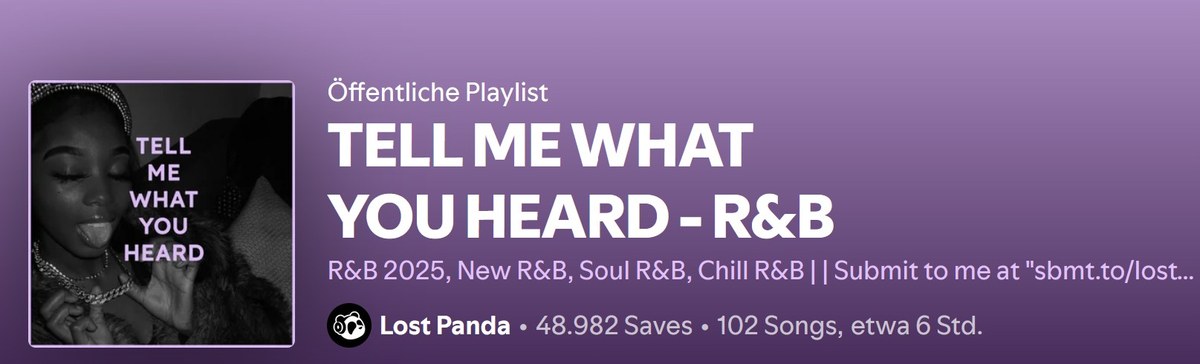 Tell Me What You Heard R&B Spotify Playlist